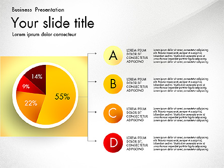 Data Driven Pie Chart Toolbox Presentation Template, Master Slide
