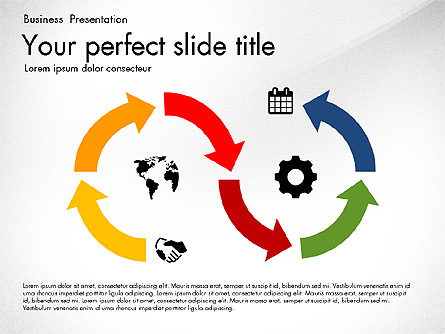 Timeline in Flat Design Toolbox Presentation Template, Master Slide