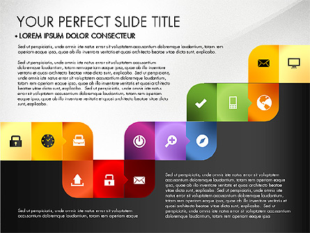 Colored and Black and White Icons Presentation Template, Master Slide
