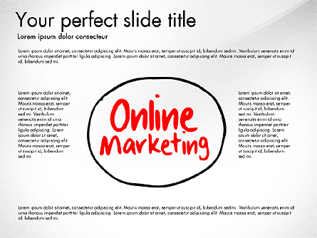Online Marketing Org Diagram Presentation Template, Master Slide