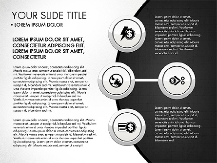 Circles and Financial Icons Presentation Template, Master Slide