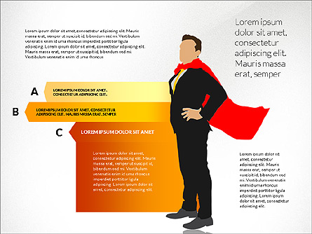 Options Diagram with Business Superman Presentation Template, Master Slide