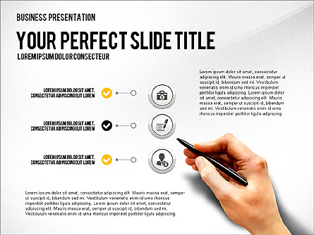 Presentation with Financial Icons Presentation Template, Master Slide