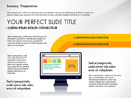 Online Course Presentation Concept Presentation Template, Master Slide