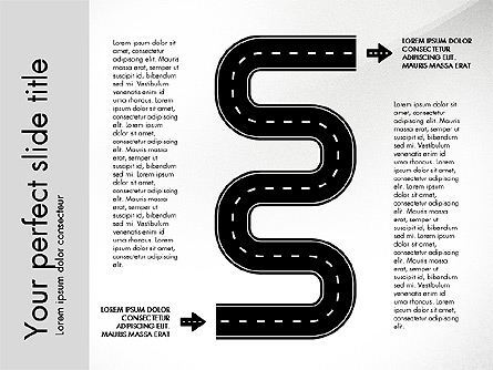 Road Shapes and Arrows Presentation Template, Master Slide