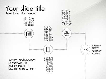 Flow Chart with Icons Concept Presentation Template, Master Slide