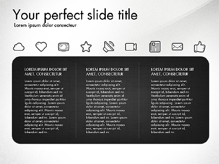Thin Line Icons Collection Presentation Template, Master Slide