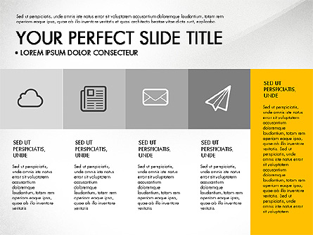 Monochrome Presentation in Flat Design Style Presentation Template, Master Slide