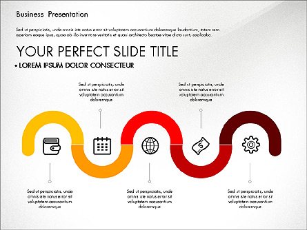 Timeline and Stages Process Diagram Presentation Template, Master Slide
