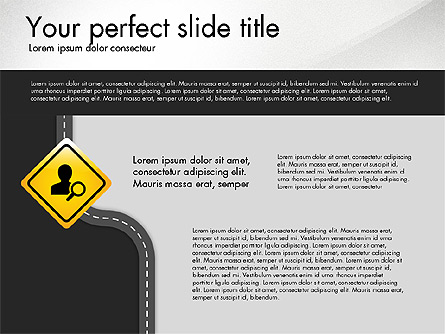 Road and Signs Concept Presentation Template, Master Slide