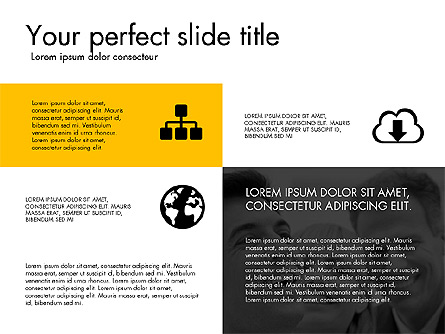 Grid Layout Design Presentation Concept Presentation Template, Master Slide
