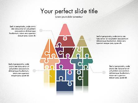 Shapes from Puzzle Pieces Presentation Template, Master Slide