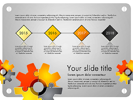 Cogwheel Puzzle Presentation Concept Presentation Template, Master Slide