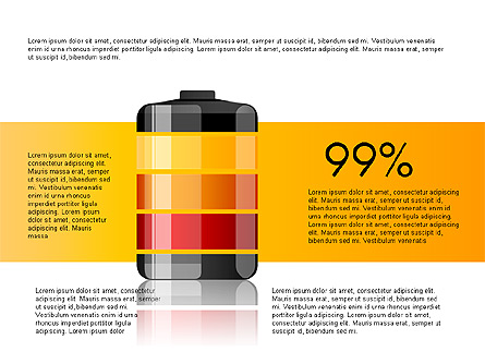Battery Charge Level Infographics Presentation Template, Master Slide