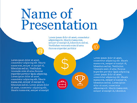 Cloudy Presentation Deck Presentation Template, Master Slide