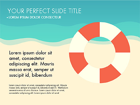 Beach Vacation Slide Deck Presentation Template, Master Slide