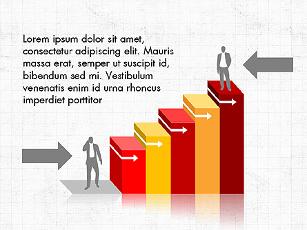 Career Steps Diagram Concept Presentation Template, Master Slide