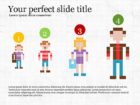 8bit People and Stages Presentation Template, Master Slide