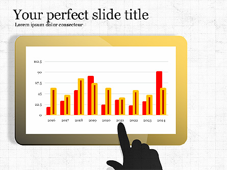 Data Driven Diagrams and Charts on TouchPad Presentation Template, Master Slide
