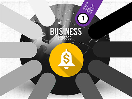Business Process Stages Presentation Concept Presentation Template, Master Slide