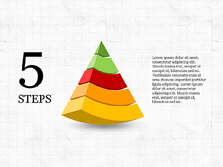 Five Steps Pyramid Slide Deck Presentation Template, Master Slide