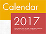 Calendar 2017 in Flat Design slide 1
