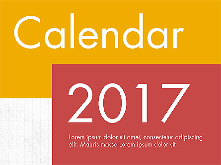 Calendar 2017 in Flat Design Presentation Template, Master Slide