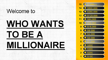 Who Wants to Be a Millionaire Presentation Template Presentation Template, Master Slide
