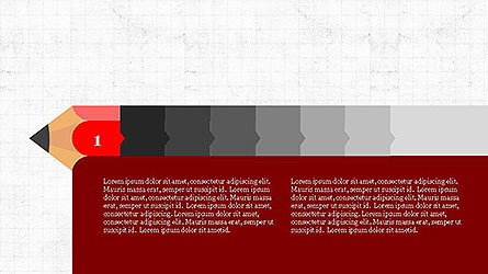 Pencil Stage Diagram Concept Presentation Template, Master Slide