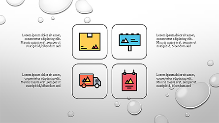 Process and Options with Flat Colored Icons Presentation Template, Master Slide