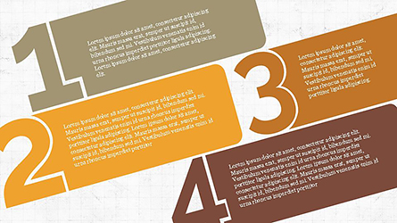Numbered Text Banners Presentation Template, Master Slide