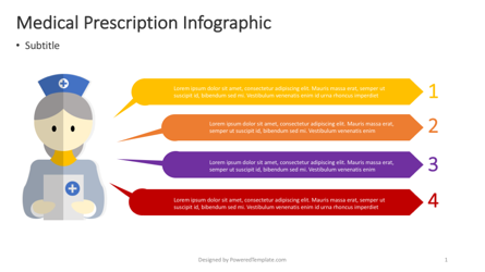 Medical Prescription Infographic Presentation Template, Master Slide