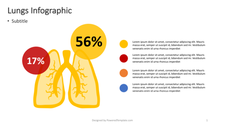 Lungs - Medical Infographics Presentation Template, Master Slide