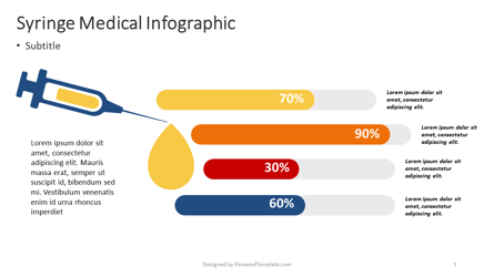 Syringe Medical Infographic Presentation Template, Master Slide
