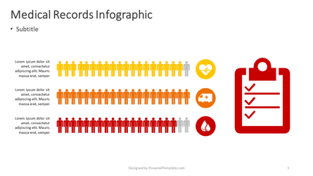 Medical Records Infographic Presentation Template, Master Slide