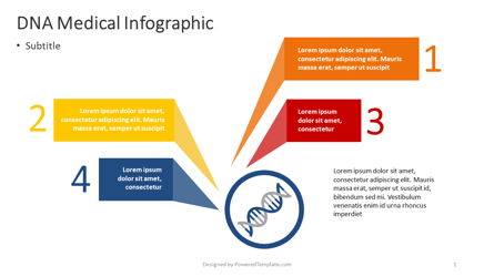 DNA Medical Infographics Presentation Template, Master Slide