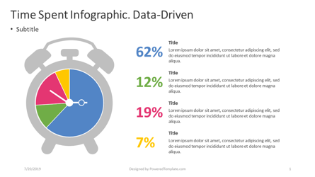 Time Spent Infographic - Data-Driven Presentation Template, Master Slide
