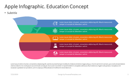 Apple Infographic Education Concept Presentation Template, Master Slide
