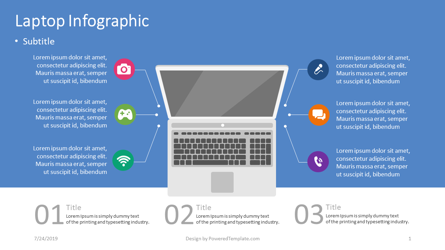 Laptop Infographic Presentation Template, Master Slide