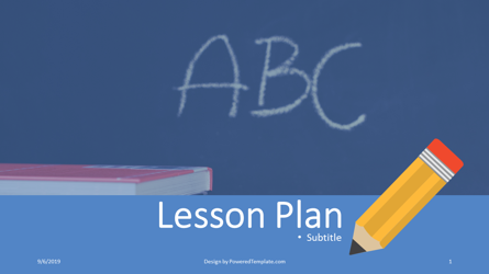 Lesson Plan Presentation Template, Master Slide