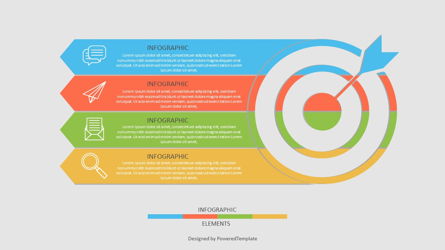 Target with Four Options Infographic Presentation Template, Master Slide