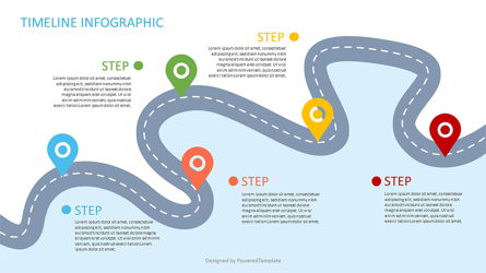 Roadmap with Milestones Infographic Presentation Template, Master Slide