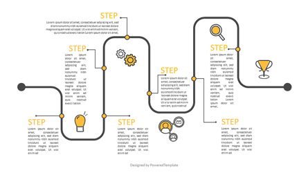 Timeline Workflow Infographic Presentation Template, Master Slide