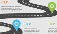 Road Way Infographic with Options