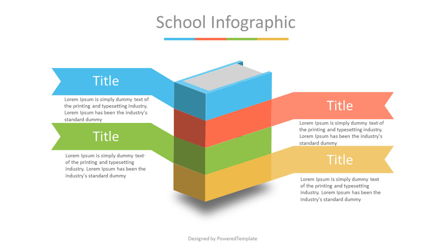 Book Infographic with Options Presentation Template, Master Slide