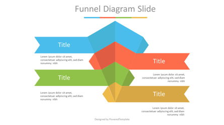 Inverted Pyramid Divided Into 4 Layers Presentation Template, Master Slide