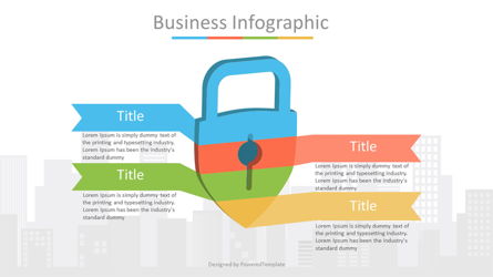 Padlock Security Infographic Presentation Template, Master Slide