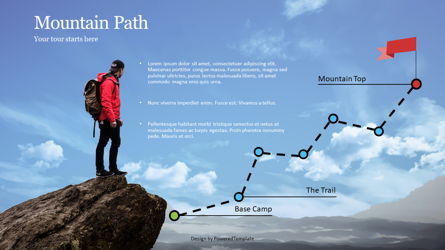 Mountain Path Infographic Presentation Template, Master Slide