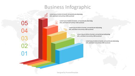 Business Stairs Infographics Presentation Template, Master Slide