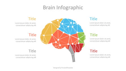 Cybernetic Brain Lobes Infographic Presentation Template, Master Slide